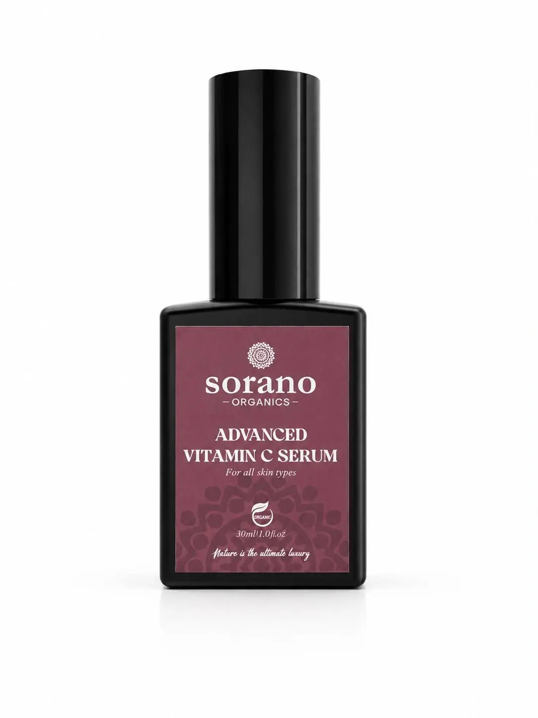 an image of vitamin c skin serum of 30ml from sorano organics